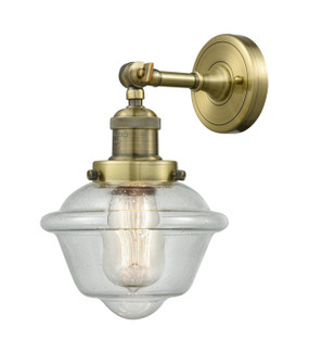 Franklin Restoration One Light Wall Sconce in Antique Brass (405|203ABG534)