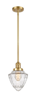 Franklin Restoration One Light Mini Pendant in Satin Gold (405|201SSGG6647)