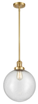 Franklin Restoration One Light Mini Pendant in Satin Gold (405|201SSGG20412)