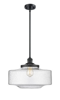 Franklin Restoration One Light Mini Pendant in Matte Black (405|201SBKG69416)