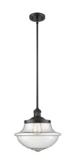 Franklin Restoration One Light Mini Pendant in Matte Black (405|201SBKG544)
