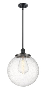 Franklin Restoration One Light Pendant in Matte Black (405|201SBKG20414)