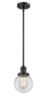 Franklin Restoration One Light Mini Pendant in Matte Black (405|201SBKG2026)