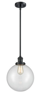 Franklin Restoration One Light Mini Pendant in Matte Black (405|201SBKG20210)