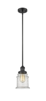 Franklin Restoration LED Mini Pendant in Matte Black (405|201SBKG184LED)