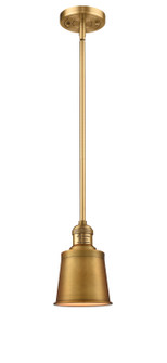 Franklin Restoration One Light Mini Pendant in Brushed Brass (405|201SBBM9BB)