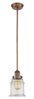 Franklin Restoration One Light Mini Pendant in Brushed Brass (405|201SBBG182)