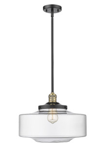 Franklin Restoration One Light Mini Pendant in Black Antique Brass (405|201SBABG69216)