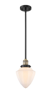 Franklin Restoration One Light Mini Pendant in Black Antique Brass (405|201SBABG6617)