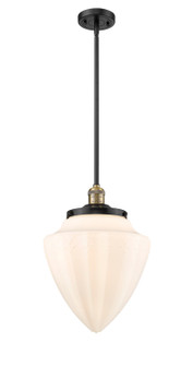 Franklin Restoration One Light Mini Pendant in Black Antique Brass (405|201SBABG66112)