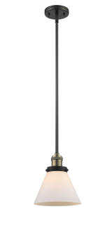 Franklin Restoration One Light Mini Pendant in Black Antique Brass (405|201SBABG41)
