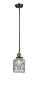Franklin Restoration One Light Mini Pendant in Black Antique Brass (405|201SBABG262)