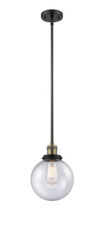 Franklin Restoration LED Mini Pendant in Black Antique Brass (405|201SBABG2048LED)