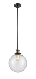 Franklin Restoration LED Mini Pendant in Black Antique Brass (405|201SBABG20410LED)