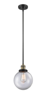 Franklin Restoration One Light Mini Pendant in Black Antique Brass (405|201SBABG2028)