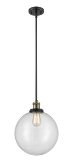 Franklin Restoration One Light Mini Pendant in Black Antique Brass (405|201SBABG20212)
