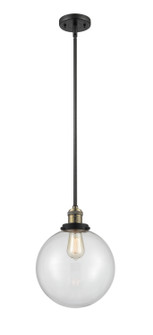 Franklin Restoration One Light Mini Pendant in Black Antique Brass (405|201SBABG20210)