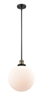 Franklin Restoration One Light Mini Pendant in Black Antique Brass (405|201SBABG20112)