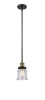 Franklin Restoration LED Mini Pendant in Black Antique Brass (405|201SBABG184SLED)