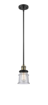 Franklin Restoration One Light Mini Pendant in Black Antique Brass (405|201SBABG184S)