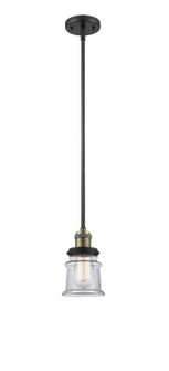 Franklin Restoration One Light Mini Pendant in Black Antique Brass (405|201SBABG182S)