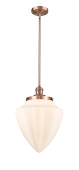 Franklin Restoration One Light Mini Pendant in Antique Copper (405|201SACG66112)
