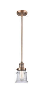 Franklin Restoration One Light Mini Pendant in Antique Copper (405|201SACG182S)