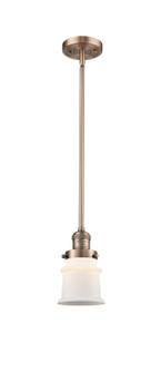 Franklin Restoration One Light Mini Pendant in Antique Copper (405|201SACG181S)