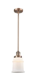 Franklin Restoration One Light Mini Pendant in Antique Copper (405|201SACG181)