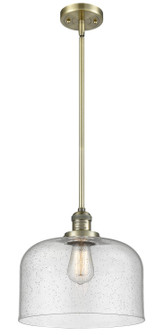 Franklin Restoration One Light Mini Pendant in Antique Brass (405|201SABG74L)