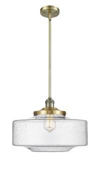 Franklin Restoration One Light Mini Pendant in Antique Brass (405|201SABG69416)