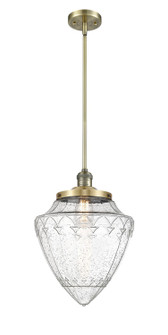 Franklin Restoration One Light Mini Pendant in Antique Brass (405|201SABG66412)