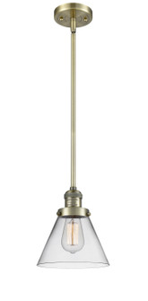 Franklin Restoration One Light Mini Pendant in Antique Brass (405|201SABG42)
