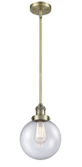 Franklin Restoration One Light Mini Pendant in Antique Brass (405|201SABG2048)