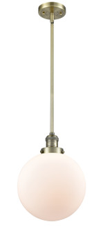 Franklin Restoration One Light Mini Pendant in Antique Brass (405|201SABG20110)