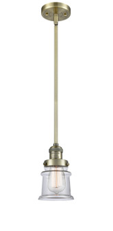 Franklin Restoration One Light Mini Pendant in Antique Brass (405|201SABG182S)