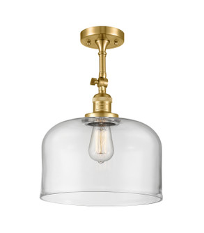 Franklin Restoration One Light Semi-Flush Mount in Satin Gold (405|201FSGG72L)