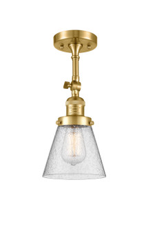 Franklin Restoration One Light Semi-Flush Mount in Satin Gold (405|201FSGG64)