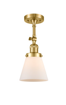 Franklin Restoration One Light Semi-Flush Mount in Satin Gold (405|201FSGG61)