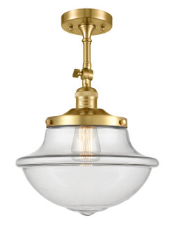 Franklin Restoration One Light Semi-Flush Mount in Satin Gold (405|201FSGG542)