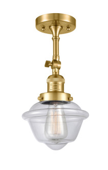 Franklin Restoration One Light Semi-Flush Mount in Satin Gold (405|201FSGG532)