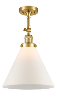 Franklin Restoration One Light Semi-Flush Mount in Satin Gold (405|201FSGG41L)