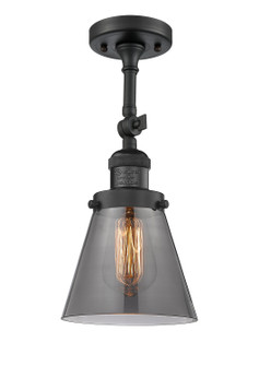 Franklin Restoration One Light Semi-Flush Mount in Matte Black (405|201FBKG63)