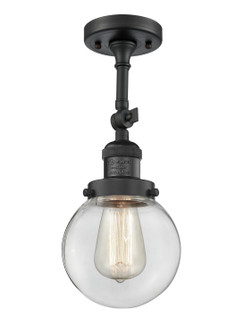 Franklin Restoration One Light Semi-Flush Mount in Matte Black (405|201FBKG2026)