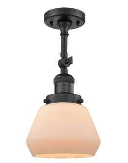 Franklin Restoration One Light Semi-Flush Mount in Matte Black (405|201FBKG171)