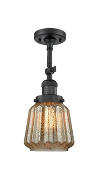 Franklin Restoration One Light Semi-Flush Mount in Matte Black (405|201FBKG146)