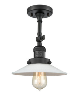 Franklin Restoration One Light Semi-Flush Mount in Matte Black (405|201FBKG1)