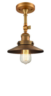 Franklin Restoration One Light Semi-Flush Mount in Brushed Brass (405|201FBBM4) Franklin Restoration One Light Semi-Flush Mount in Brushed Brass (405|201FBBM4)