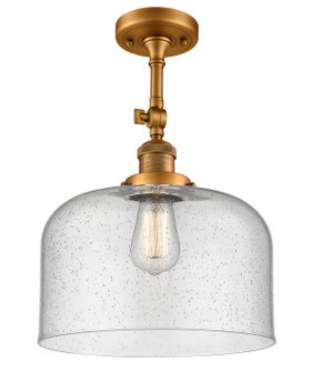 Franklin Restoration One Light Semi-Flush Mount in Brushed Brass (405|201FBBG74L)