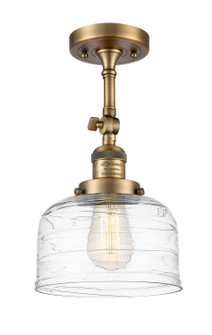 Franklin Restoration One Light Semi-Flush Mount in Brushed Brass (405|201FBBG713)
